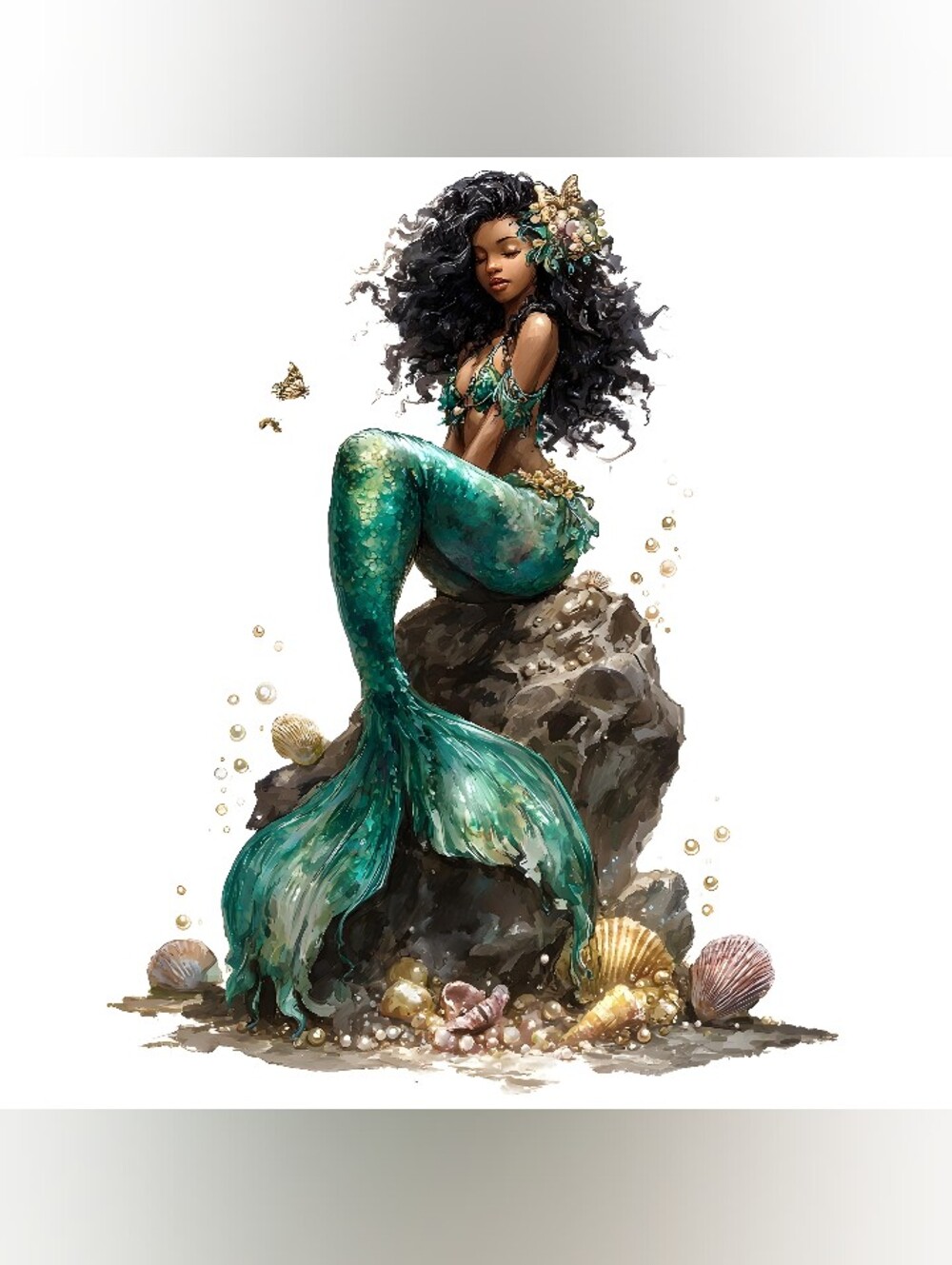 Black MERMAIDE PRINT SPECIAL